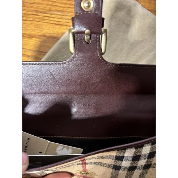 Burberry Haymarket Coated Canvas Leather Check Wallet - Picture 10 of 12